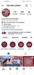 Zum Artikel "Up to date bleiben über aktuelle Angebote – Jetzt dem Career Service auf Instagram folgen!"