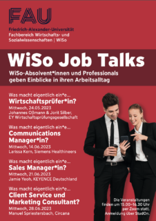 Zum Artikel "WiSo Job Talks im SoSe: Was macht eigentlich ein*e…?"
